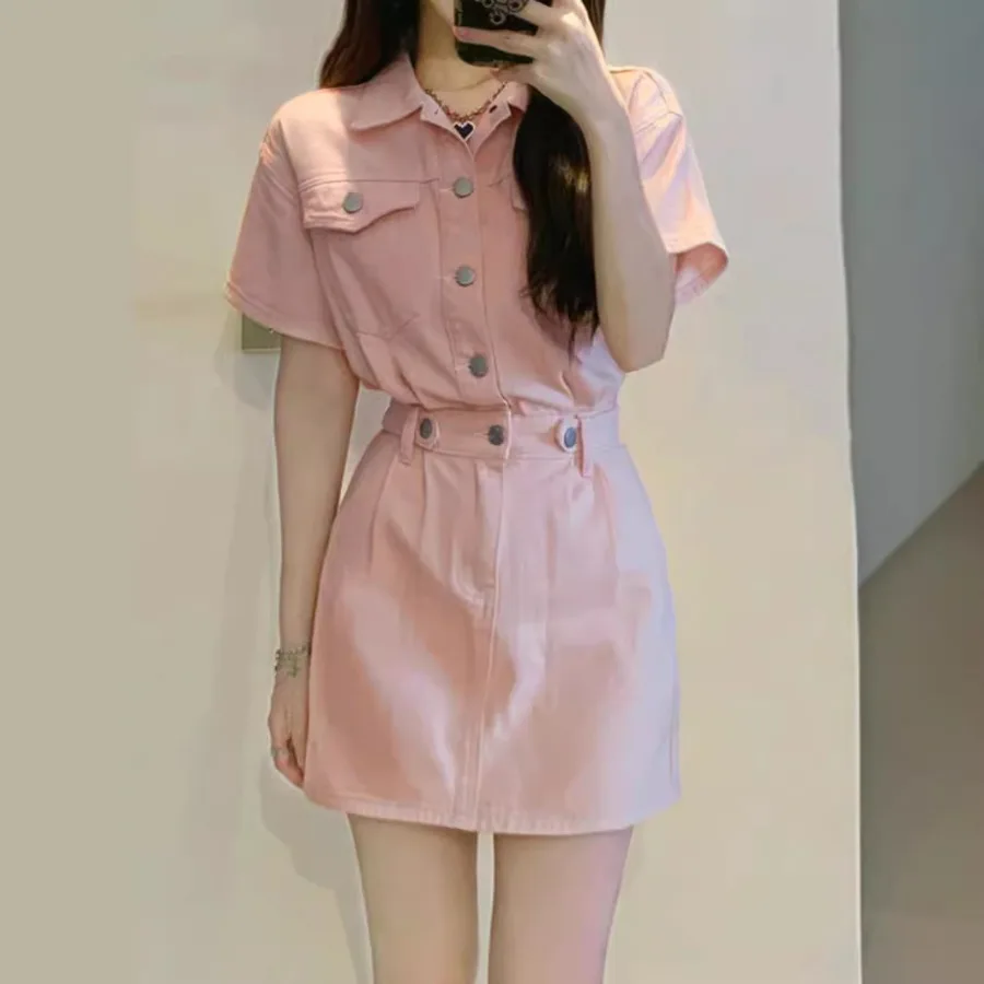 【New style】European and American cotton polo collar waist waist short-sleeved shirt short skirt children summer Hong Kong sty
【New style】European and American cotton polo collar waist waist short-sleeved shirt short skirt children summer Hong Kong sty