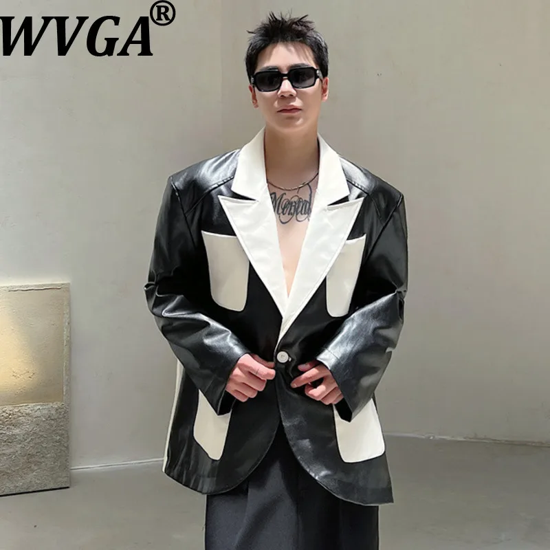 WVGA весна осень новый мужской прилив цветных блоков модные кожаные куртки с несколькими карманами нишевые шикарные повседневные пальто с длинными рукавами Ins W12678
WVGA весна осень новый мужской прилив цветных блоков модные кожаные куртки с несколькими карманами нишевые шикарные повседневные пальто с длинными рукавами Ins W12678