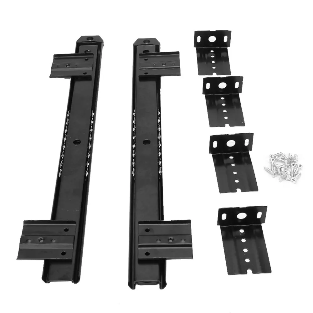 2pcs Thickened Cold Rolled Steel Keyboard Slide Rail Black/White Super Smooth Mute Ball Bearing Drawer Runners
2pcs Thickened Cold Rolled Steel Keyboard Slide Rail Black/White Super Smooth Mute Ball Bearing Drawer Runners