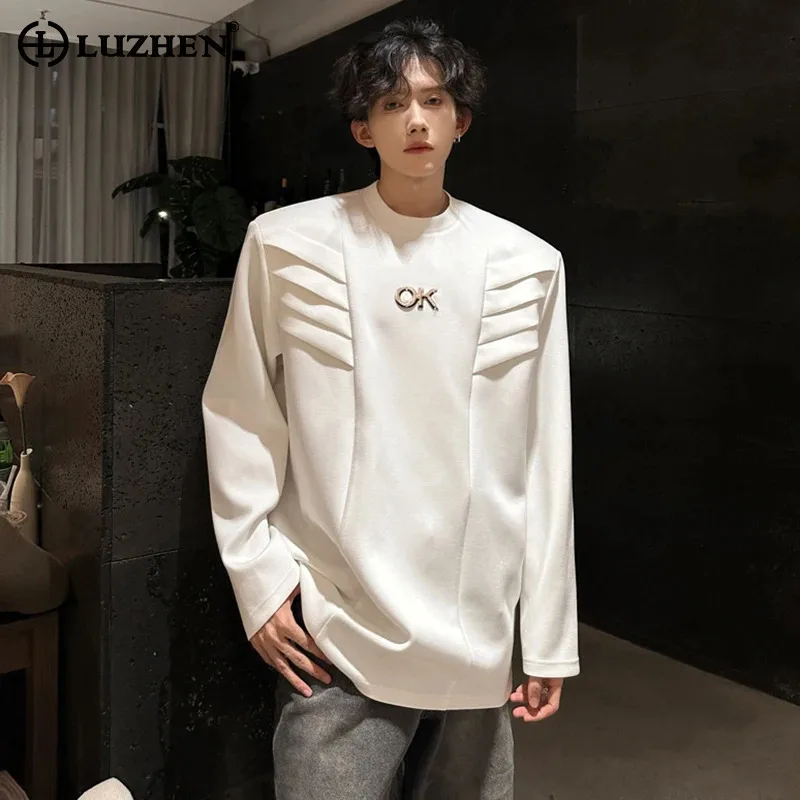 LUZHEN Fashion Original Fold Design Logo Patchwork Long Sleeve T-shirt Men's Korean 2025 New Elegant Handsome Casual Tops JY3465
LUZHEN Fashion Original Fold Design Logo Patchwork Long Sleeve T-shirt Men's Korean 2025 New Elegant Handsome Casual Tops JY3465