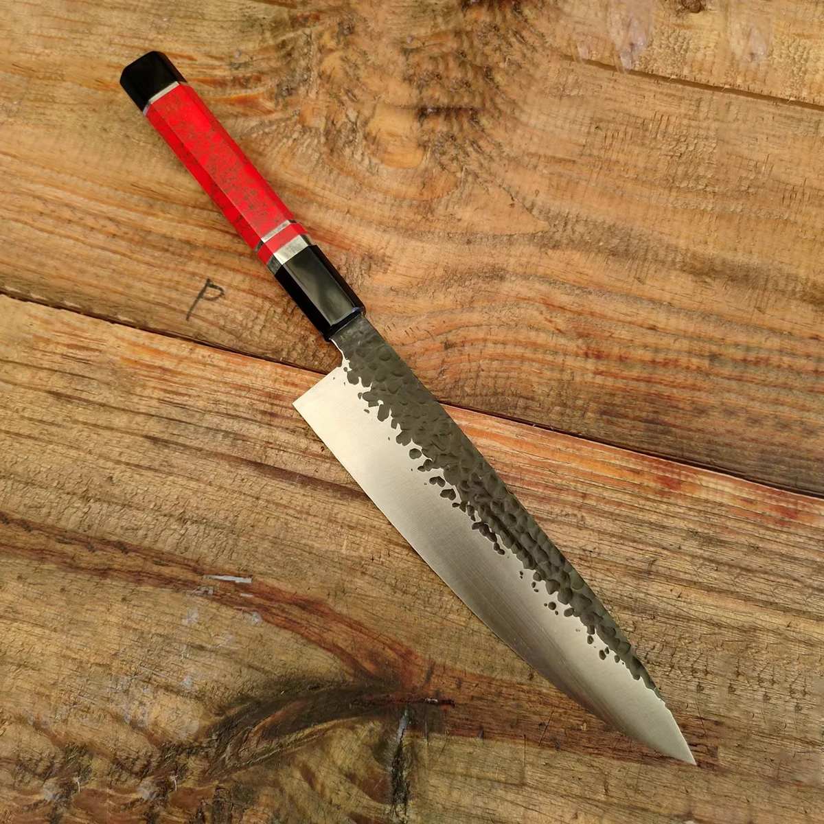 8 Inch Chef Knife 10Cr15MoV Steel Blade Turquoise & Resin Handle Chefs Cleaver Slicing Handmade Forged Japanese Kitchen Knife
8 Inch Chef Knife 10Cr15MoV Steel Blade Turquoise & Resin Handle Chefs Cleaver Slicing Handmade Forged Japanese Kitchen Knife