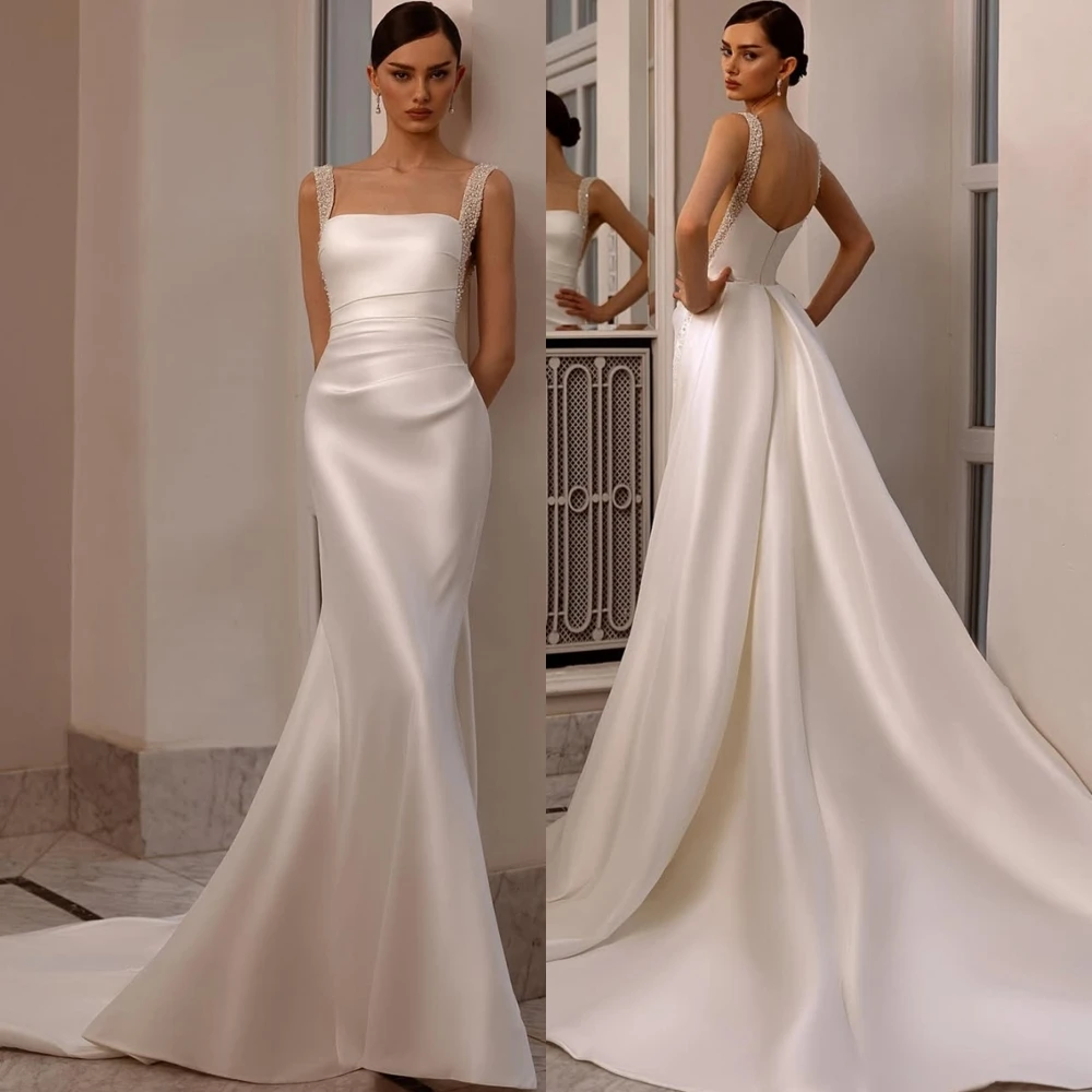 Customized Classic Satin Strapless Evening Dress Exquisite Mermaid Prom Dresses High Quality Pearls Special Occasion Gowns
Customized Classic Satin Strapless Evening Dress Exquisite Mermaid Prom Dresses High Quality Pearls Special Occasion Gowns