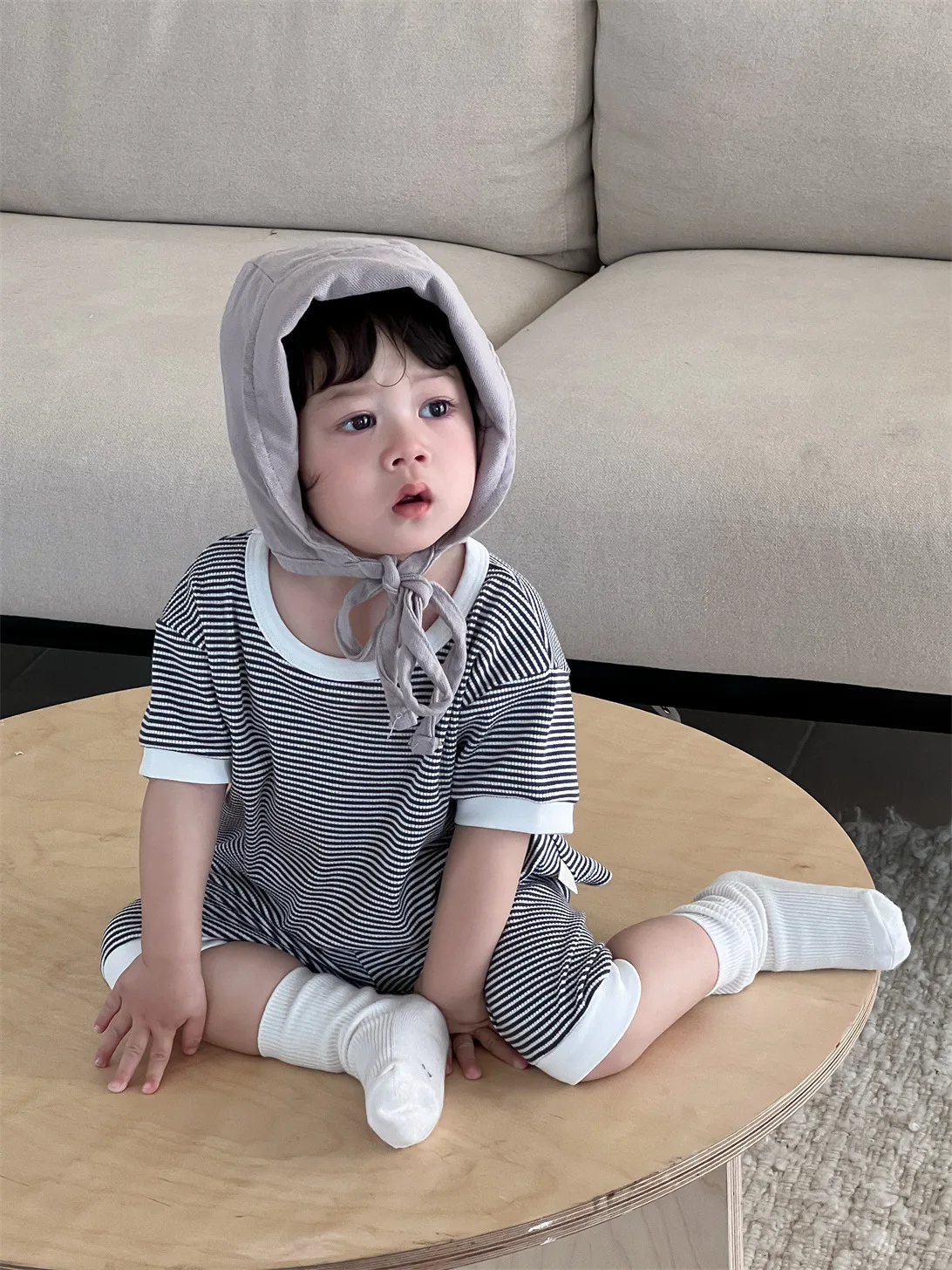 2025 Summer New Baby Boy Girl Short Sleeve Striped T Shirts + Shorts 2pcs Suit Cotton Infant Toddler Thin Casual Clothes Set
2025 Summer New Baby Boy Girl Short Sleeve Striped T Shirts + Shorts 2pcs Suit Cotton Infant Toddler Thin Casual Clothes Set