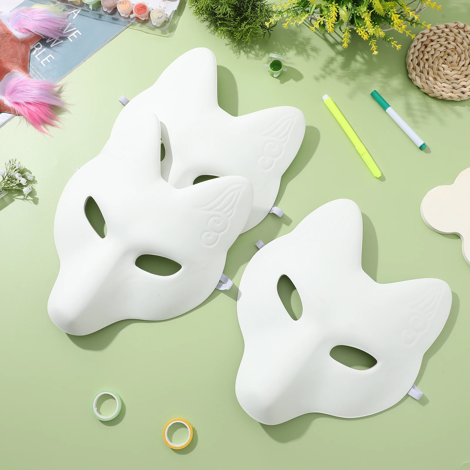 4 Pcs Blank DIY Masks Fox Costumes Hand Drawn for Pu Halloween Masquerade Party Miss Facial
4 Pcs Blank DIY Masks Fox Costumes Hand Drawn for Pu Halloween Masquerade Party Miss Facial