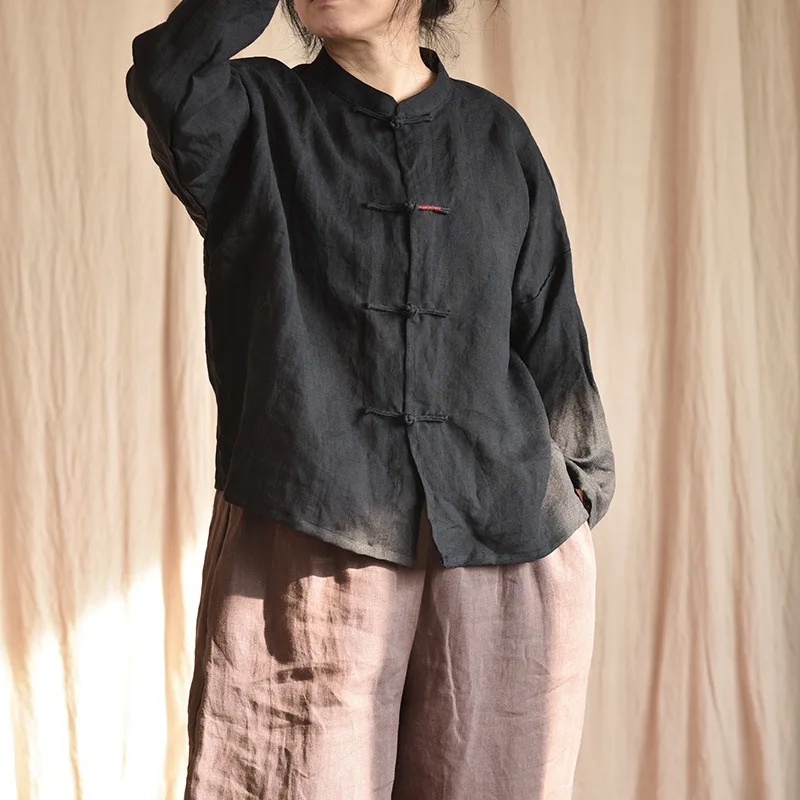 Новый хлопково-льняной кардиган с длинными рукавами, свободного кроя, однотонный, с воротником-стойкой, весна 2023
Новый хлопково-льняной кардиган с длинными рукавами, свободного кроя, однотонный, с воротником-стойкой, весна 2023