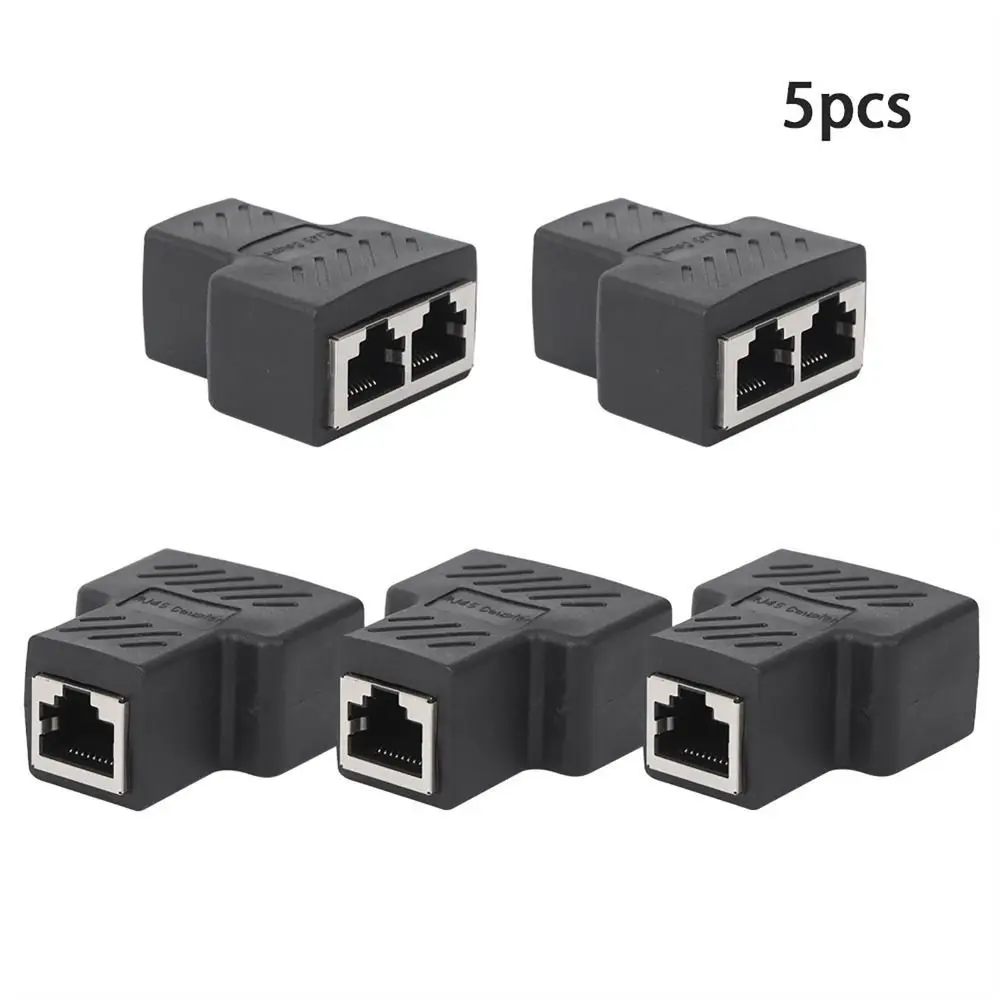 5 PCS 1 Into 2 Three Way RJ45 Network Splitter 8 Pin Industrial Grade RJ45 Ethernet Splitter Adapter Black Wire Extender
5 PCS 1 Into 2 Three Way RJ45 Network Splitter 8 Pin Industrial Grade RJ45 Ethernet Splitter Adapter Black Wire Extender