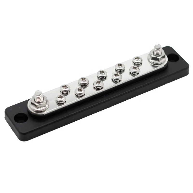 10 Way Terminal Block Current Rating 150A 48V DC Terminal Copper Bus Bar For Car RV Marine Solar
10 Way Terminal Block Current Rating 150A 48V DC Terminal Copper Bus Bar For Car RV Marine Solar