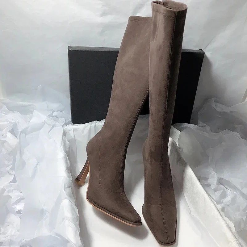 Winter Woman High Boots Fashion Pointed Toe Ladies Elegant Thin High Heel Long Boots Shoes Sexy Party Winter Women's Footwear
Winter Woman High Boots Fashion Pointed Toe Ladies Elegant Thin High Heel Long Boots Shoes Sexy Party Winter Women's Footwear