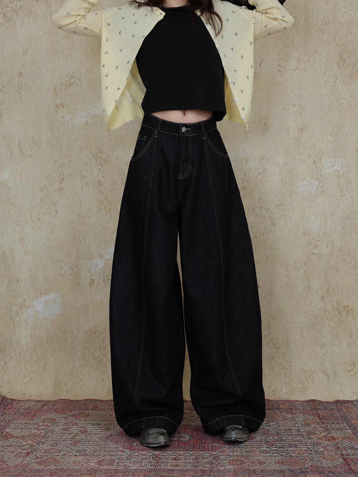 DR Original Color Deep Blue Vintage Mid-Seam Design Loose Wide-Leg Jeans Women's Spring Pants Lazy Long Trousers
DR Original Color Deep Blue Vintage Mid-Seam Design Loose Wide-Leg Jeans Women's Spring Pants Lazy Long Trousers