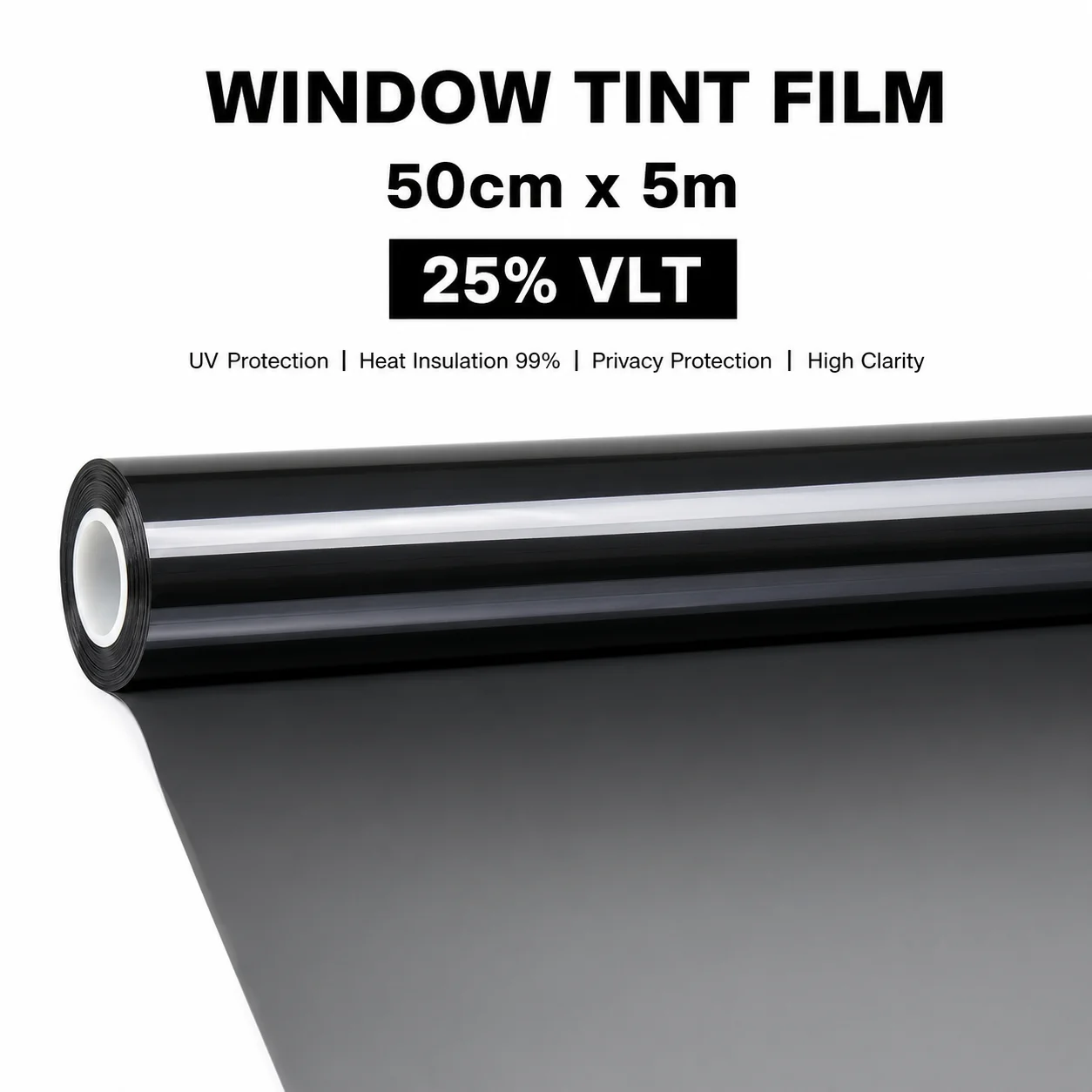 25% VLT Medium Smoke Nano Ceramic Car Window Tint Film 50cmX500cm Rear Window Adhesive Film Wide Sheet Heat Shield Roll UV Glass
25% VLT Medium Smoke Nano Ceramic Car Window Tint Film 50cmX500cm Rear Window Adhesive Film Wide Sheet Heat Shield Roll UV Glass