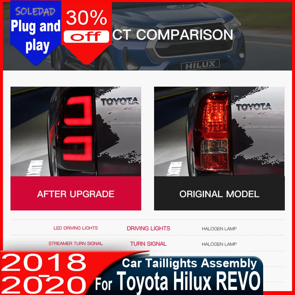 Задний фонарь для Toyota Hilux 2015-2021: габаритный огонь, противотуманная фара, стоп-сигнал, фонарь заднего хода, указатель поворота
Задний фонарь для Toyota Hilux 2015-2021: габаритный огонь, противотуманная фара, стоп-сигнал, фонарь заднего хода, указатель поворота