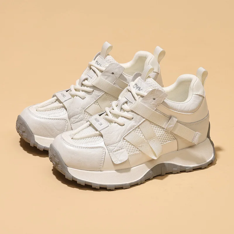 Women's White Mesh Breathable Casual Sneakers Non-Slip Thick Sole Dad Shoes Fashion Lace-Up Trainers Comfortable Chunky Sneakers
Women's White Mesh Breathable Casual Sneakers Non-Slip Thick Sole Dad Shoes Fashion Lace-Up Trainers Comfortable Chunky Sneakers