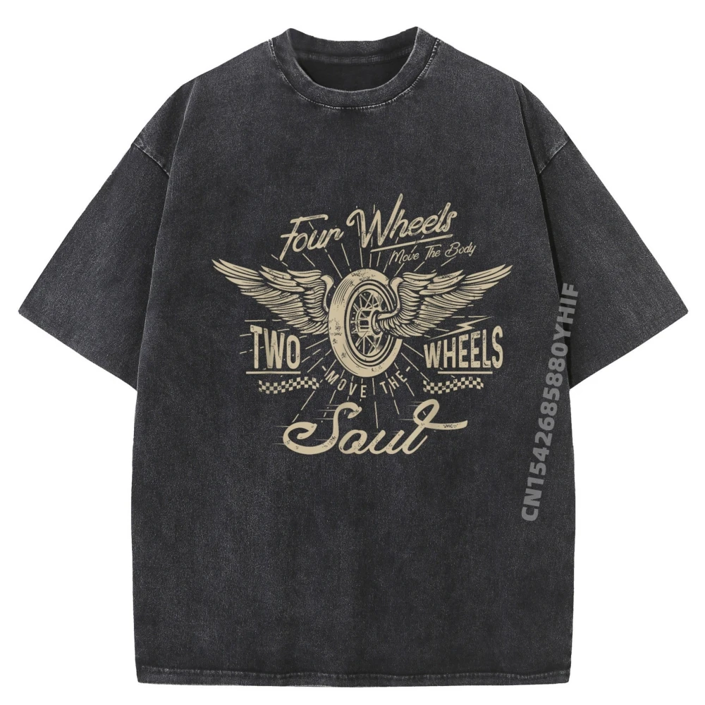 Four Wheels Move The Body Два недели Move The Soul Дизайнерская футболка Мужская одежда 2025 Ретро стираная рубашка
Four Wheels Move The Body Два недели Move The Soul Дизайнерская футболка Мужская одежда 2025 Ретро стираная рубашка