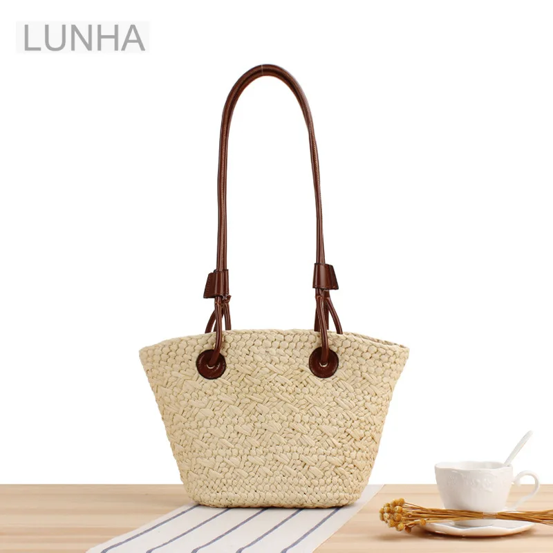 Women Paper Straw Woven Shoulder Bags Handmade Bags Vintage Woven Tote Bag Lightweight
Women Paper Straw Woven Shoulder Bags Handmade Bags Vintage Woven Tote Bag Lightweight