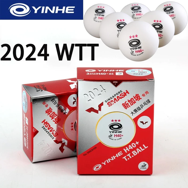 YINHE 3Stars Table Tennis Balls WTT Singapore Match Ball With Seam H40 + New Material Ping Pong Ball 6Pcs/Box Better Elasticity
YINHE 3Stars Table Tennis Balls WTT Singapore Match Ball With Seam H40 + New Material Ping Pong Ball 6Pcs/Box Better Elasticity