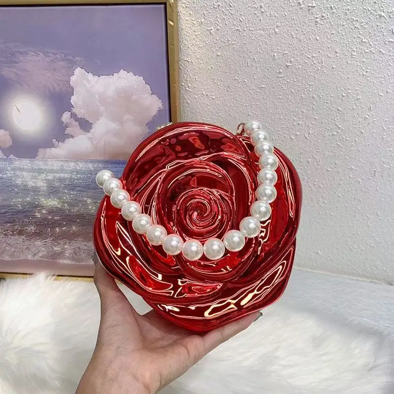 Модная акриловая сумка-клатч в форме розы с жемчужной ручкой, роскошная женская сумка через плечо/кроссбоди
Модная акриловая сумка-клатч в форме розы с жемчужной ручкой, роскошная женская сумка через плечо/кроссбоди