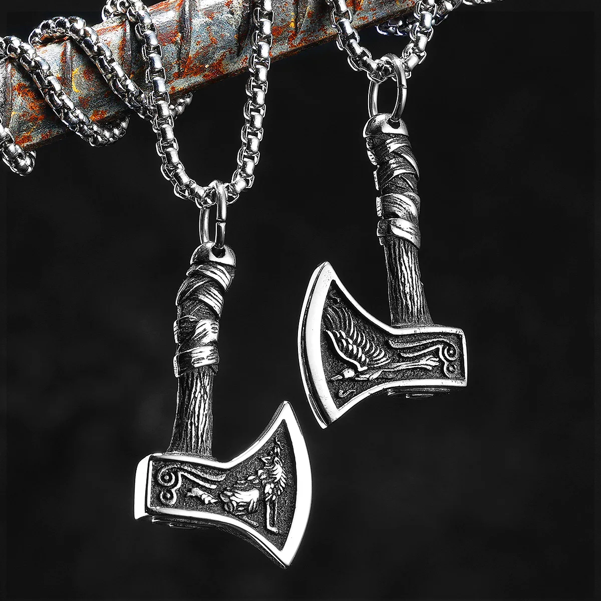 Viking Mythology Wolf Aex Men Necklaces Stainless Steel Pendant Chain Women Punk Fashion Jewelry New Accessories Gifts Wholesale
Viking Mythology Wolf Aex Men Necklaces Stainless Steel Pendant Chain Women Punk Fashion Jewelry New Accessories Gifts Wholesale
