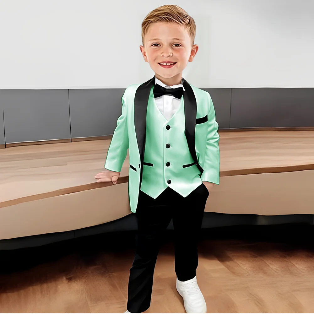 Boys Suit Wedding Tuxedo 3 Piece Set Mint Jacket Pants Vest Formal Kids Party Outfit Custom Blazer 2-16 Years Old
Boys Suit Wedding Tuxedo 3 Piece Set Mint Jacket Pants Vest Formal Kids Party Outfit Custom Blazer 2-16 Years Old