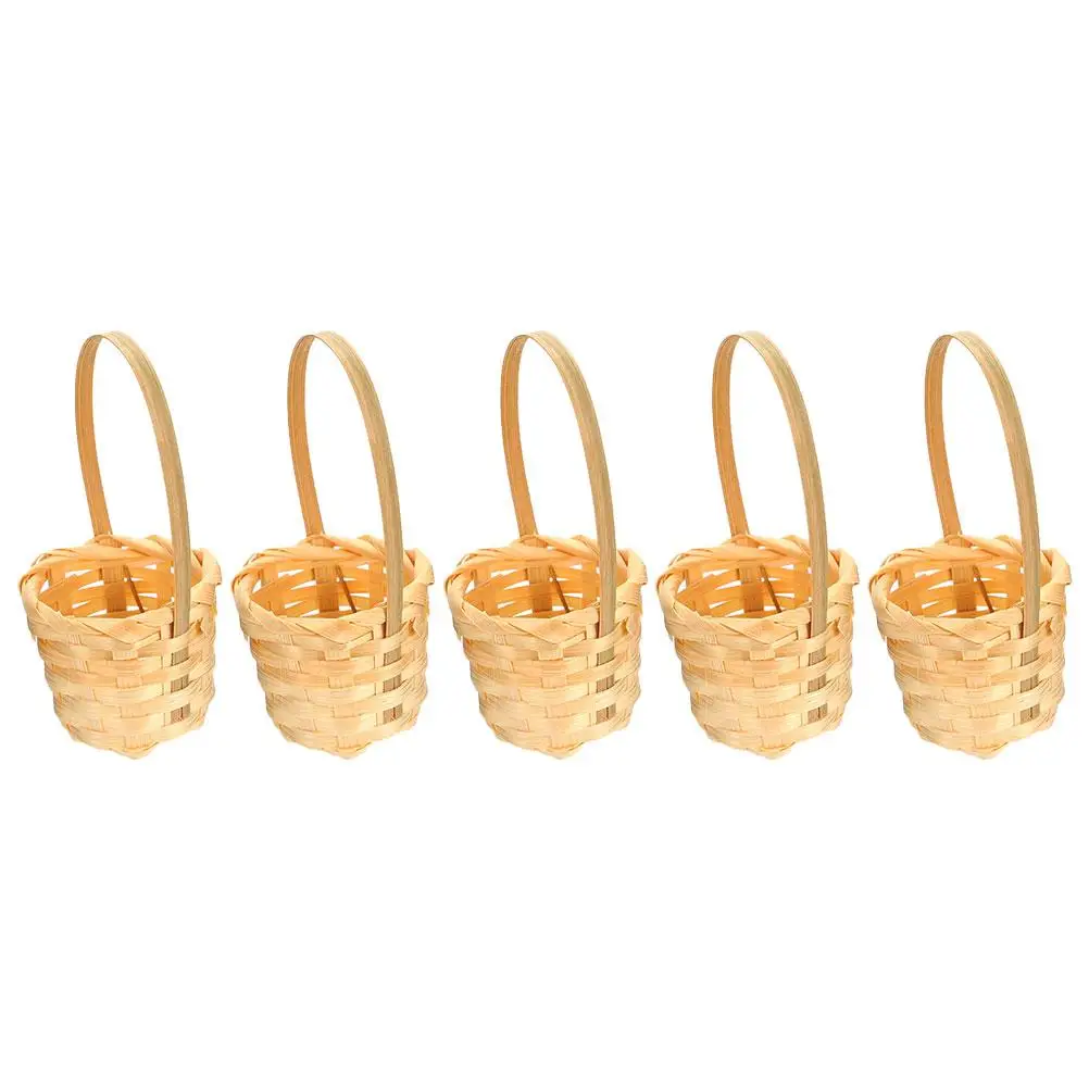 5 Pcs Mini Bamboo Handwoven Baskets Small Storage Hamper Woven Flower Basket Decorative Home Rustic Farmhouse Style
5 Pcs Mini Bamboo Handwoven Baskets Small Storage Hamper Woven Flower Basket Decorative Home Rustic Farmhouse Style