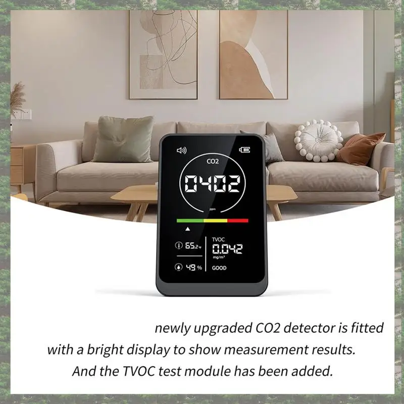 CO2 Infrared NDIR Sensor Air Quality Detector Carbon Dioxide Temperature Humidity Monitor Digital Gas Analyzer
CO2 Infrared NDIR Sensor Air Quality Detector Carbon Dioxide Temperature Humidity Monitor Digital Gas Analyzer