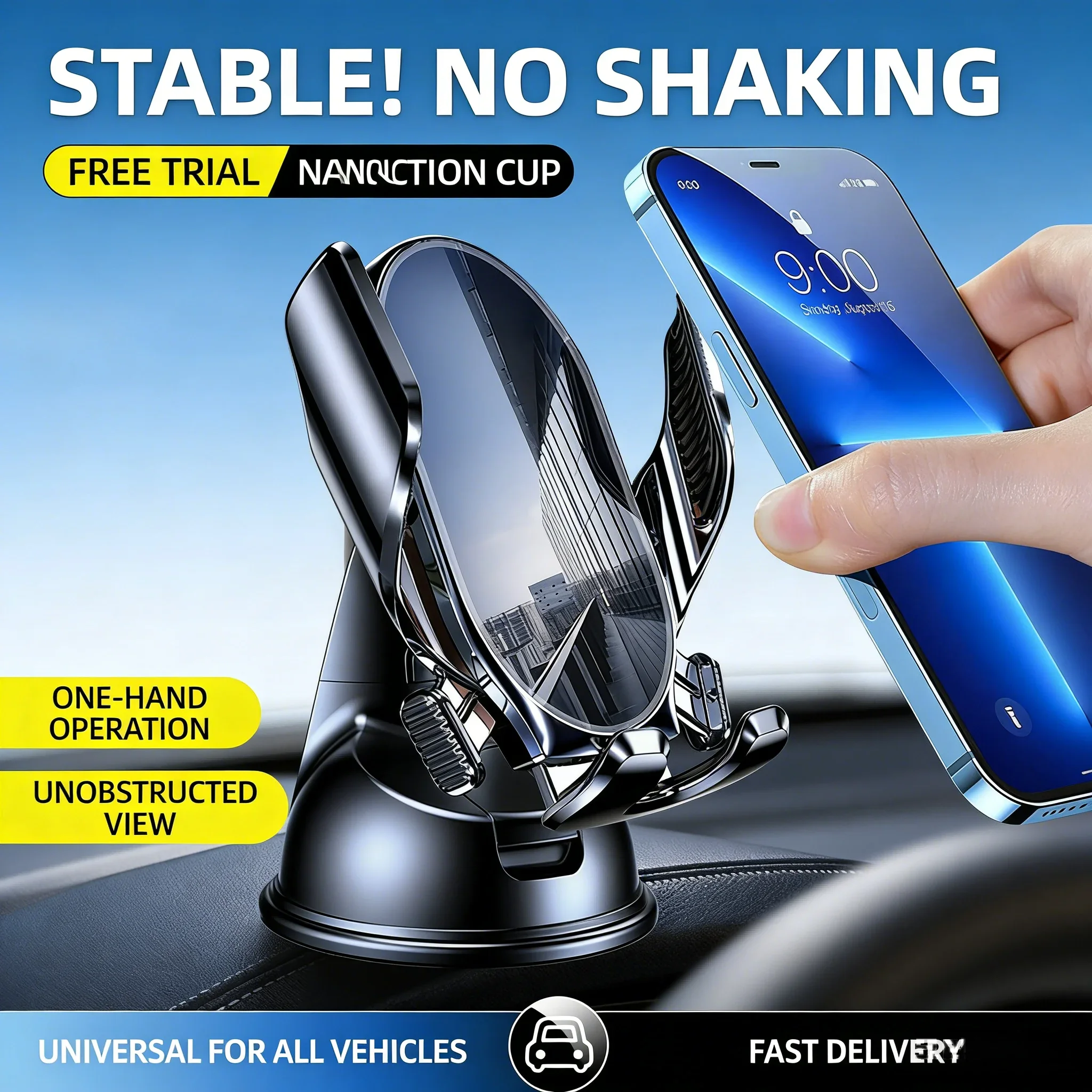 2026 New Mechanical Automatic Locking Car Phone Holder Strong Suction Cup Mount 360° Rotatable Universal GPS Navigation Stand
2026 New Mechanical Automatic Locking Car Phone Holder Strong Suction Cup Mount 360° Rotatable Universal GPS Navigation Stand