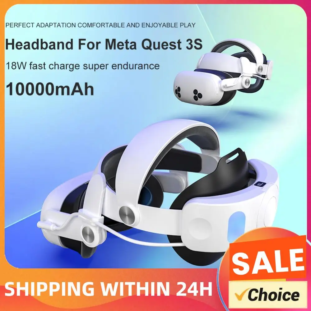 Battery Head Strap 10000mAh Extend Playtime and Comfort Elite Strap Replacement Comfort VR Strap for Meta Quest 3S VR Headset
Battery Head Strap 10000mAh Extend Playtime and Comfort Elite Strap Replacement Comfort VR Strap for Meta Quest 3S VR Headset
