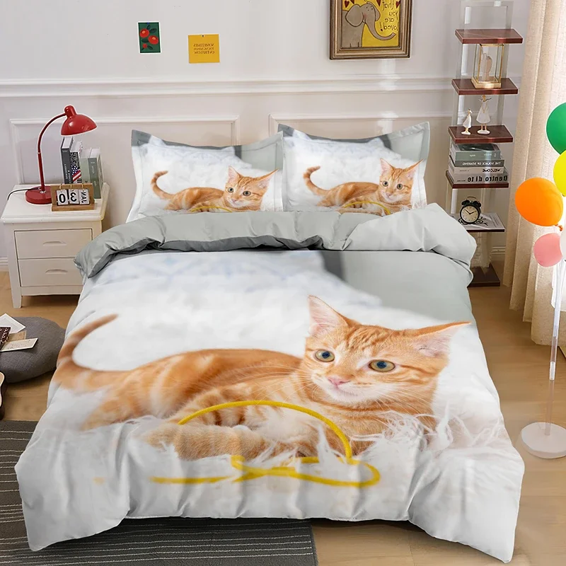 Lovely Pet Cat Bedding Set Animal Printed Covers Single Double King Queen Size Duvet Cover Kitty Pattern Polyester Quilt Cover
Lovely Pet Cat Bedding Set Animal Printed Covers Single Double King Queen Size Duvet Cover Kitty Pattern Polyester Quilt Cover