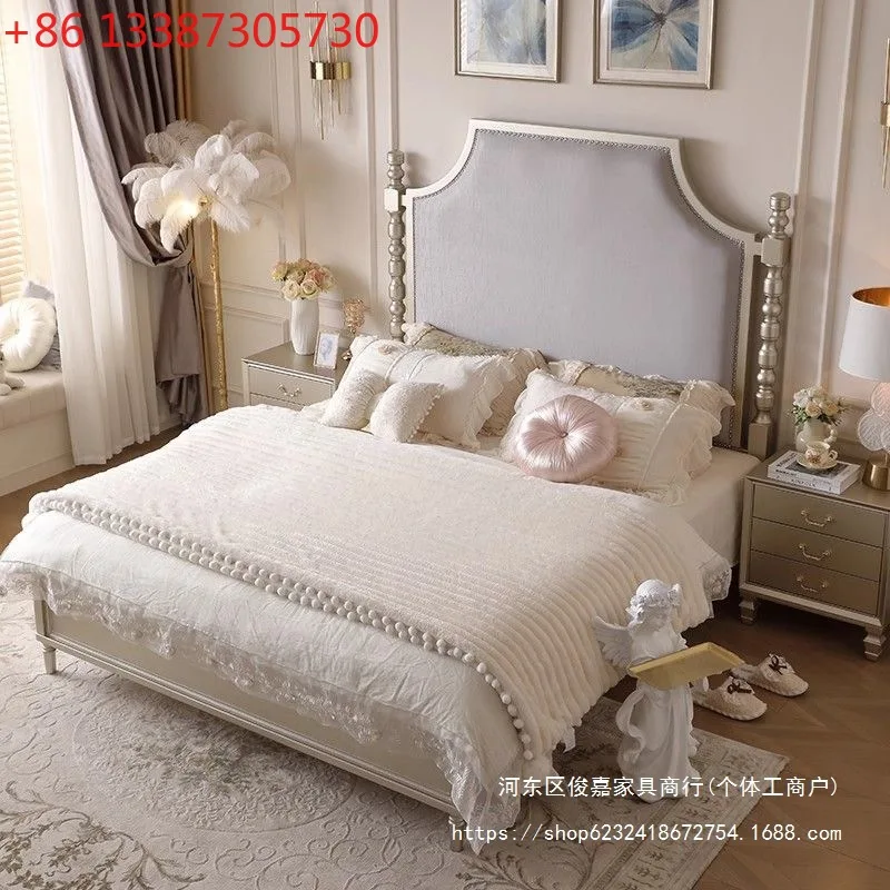 Кровать из массива дерева в стиле лайт-люкс, американская, двуспальная, для главной спальни, свадебная кровать
Кровать из массива дерева в стиле лайт-люкс, американская, двуспальная, для главной спальни, свадебная кровать