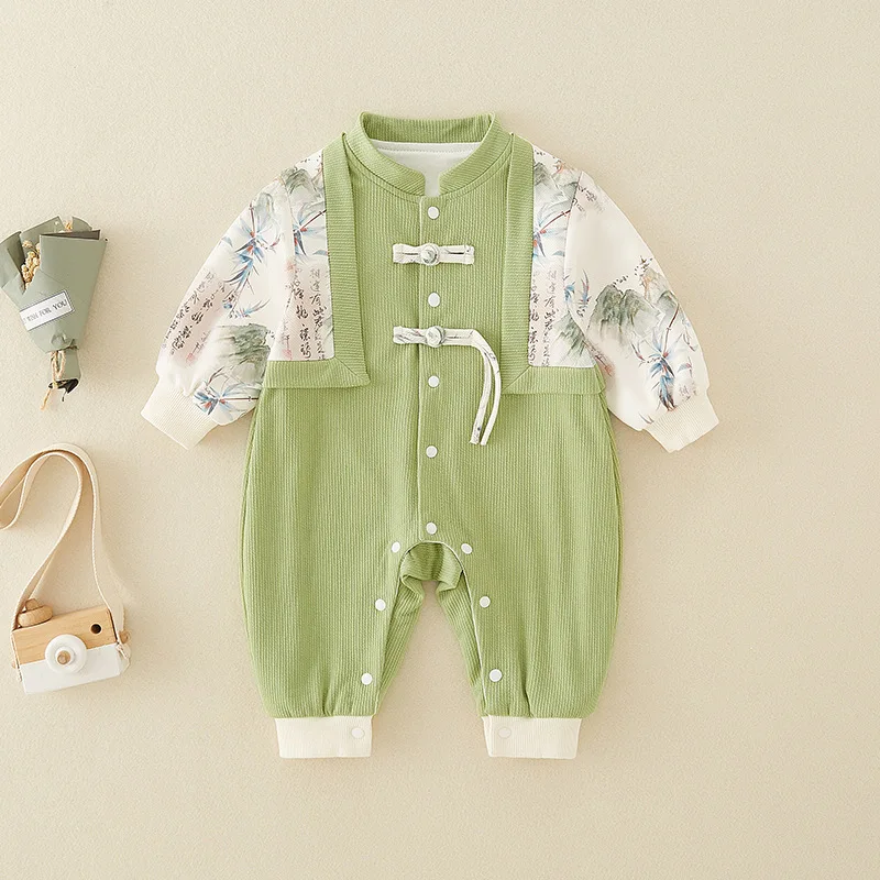 Baby Autumn Romper Clothes for Boys and Girls, Full Moon, Hundred Days, One Year Old, Chinese Style Hanfu, Newborn Spring and Au
Baby Autumn Romper Clothes for Boys and Girls, Full Moon, Hundred Days, One Year Old, Chinese Style Hanfu, Newborn Spring and Au