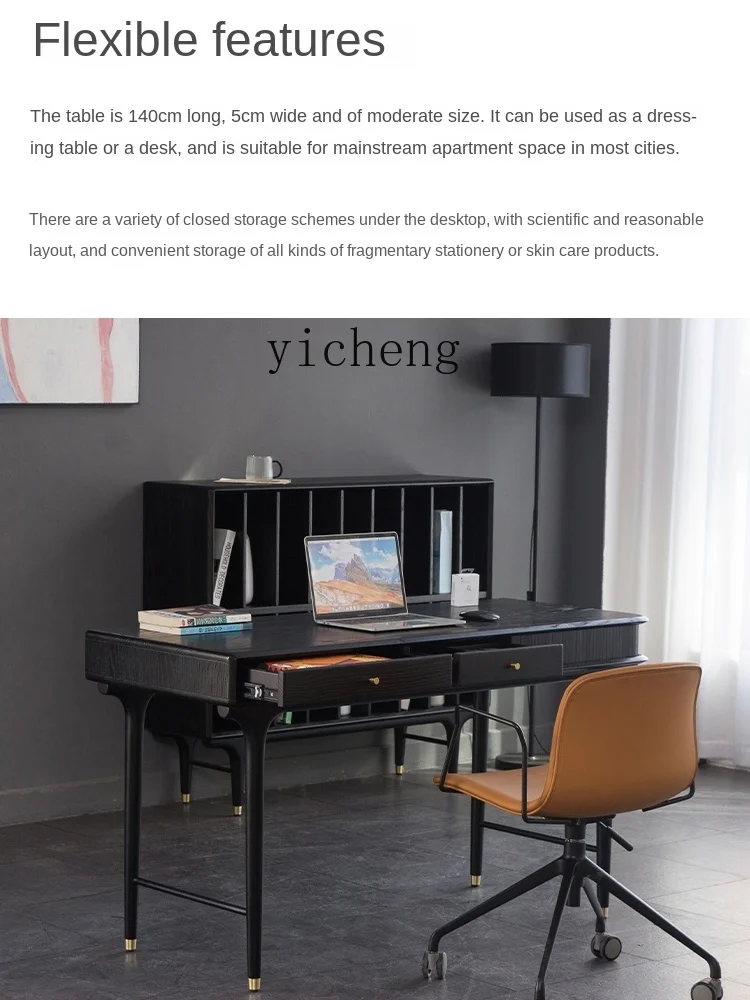 TQH Small Apartment E10 Desk Antique Style Black Oak Solid Wood Walnut Computer Desk
TQH Small Apartment E10 Desk Antique Style Black Oak Solid Wood Walnut Computer Desk