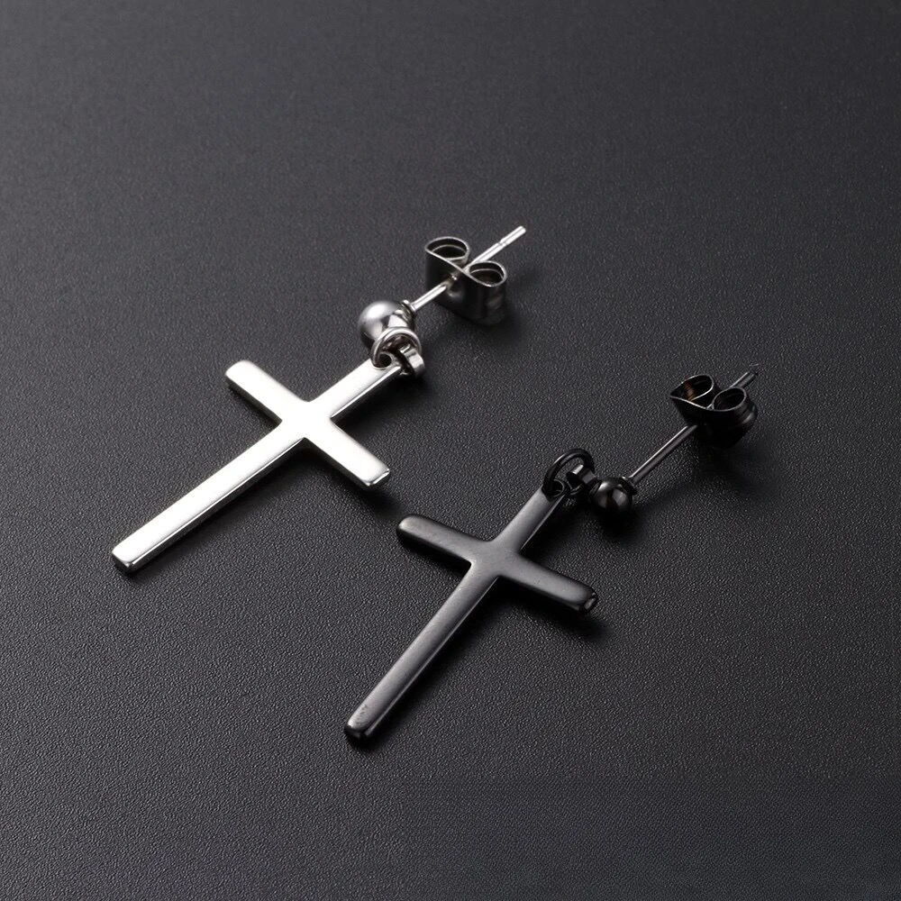 A Pair of Personalized & Stylish Oversized Cross Pendant Earrings - Unisex Minimalist Body Piercing Jewelry Gift
A Pair of Personalized & Stylish Oversized Cross Pendant Earrings - Unisex Minimalist Body Piercing Jewelry Gift