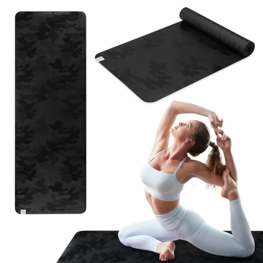 Dry-Grip Yoga Mat - 5mm Thick Non-Slip Exercise and Fitness Mat for Standard or Hot Yoga, Pilates and Floor Workouts - Cushione
Dry-Grip Yoga Mat - 5mm Thick Non-Slip Exercise and Fitness Mat for Standard or Hot Yoga, Pilates and Floor Workouts - Cushione