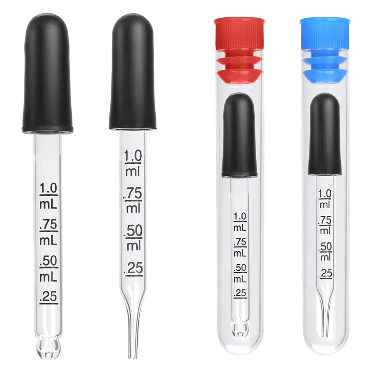 4pcs 1ml Dropper with 4pcs Bottle, Glass Dropper with Measurements Pipettes Dropper with Rubber Head Eye Droppers
4pcs 1ml Dropper with 4pcs Bottle, Glass Dropper with Measurements Pipettes Dropper with Rubber Head Eye Droppers