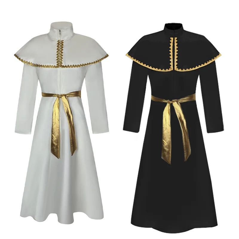 Priest Cosplay Men's Medieval Vintage Clergy Cape Robe Clothing Halloween Pope Costume Suit Long Sleeve Capelet Long Robe
Priest Cosplay Men's Medieval Vintage Clergy Cape Robe Clothing Halloween Pope Costume Suit Long Sleeve Capelet Long Robe