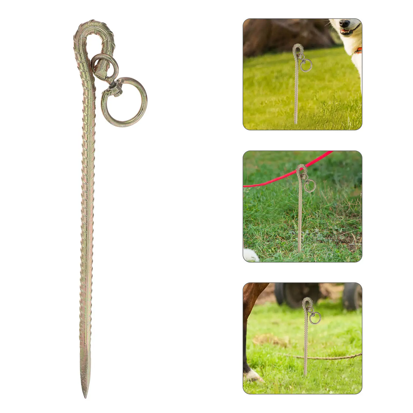 Ground Nail Stake Heavy Duty Dog Tie Out 15.5 Inch Long for Livestock Pets Outdoor Yard Camping Large
Ground Nail Stake Heavy Duty Dog Tie Out 15.5 Inch Long for Livestock Pets Outdoor Yard Camping Large