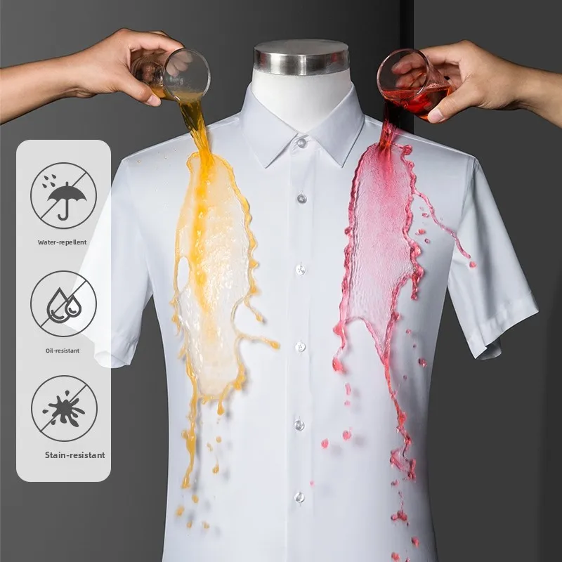 Loose Fit ort Sve irt for Middle-Aged And ly Men Summer Faion Urban Sle Anti-Stain Waterproof Polyester Blend
Loose Fit ort Sve irt for Middle-Aged And ly Men Summer Faion Urban Sle Anti-Stain Waterproof Polyester Blend