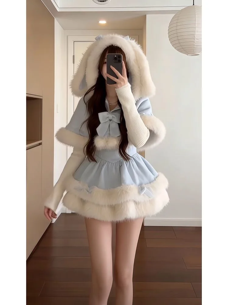 Зимнее пальто с капюшоном Sweet Aosphere, комплект футболок с узлом, женское модное пальто в стиле Лолиты на молнии
Зимнее пальто с капюшоном Sweet Aosphere, комплект футболок с узлом, женское модное пальто в стиле Лолиты на молнии