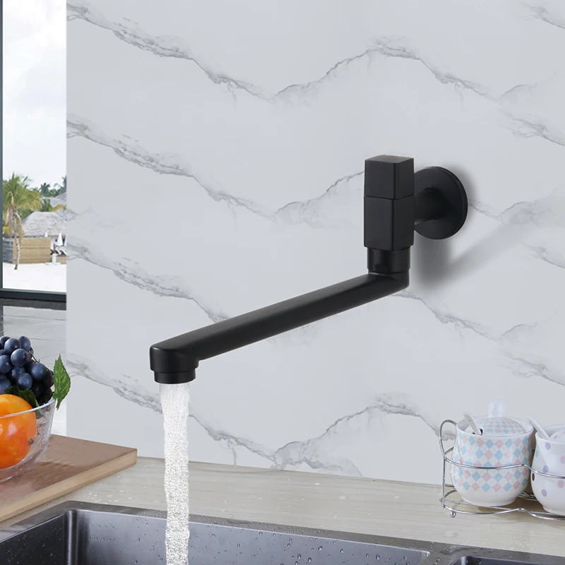 Single Cold Faucet Wall Outdoor Mop Pool Faucet Wall Mount Bathroom Sink Faucet 360° Rotatable Tap Matte Black
Single Cold Faucet Wall Outdoor Mop Pool Faucet Wall Mount Bathroom Sink Faucet 360° Rotatable Tap Matte Black