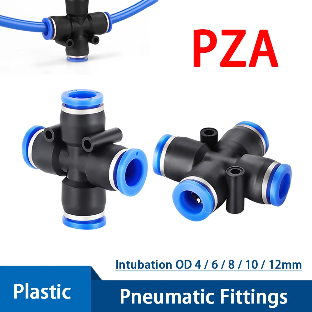 PZA Pneumatic Fittings Pipe Fittings Four Way Outer Diameter Hose Fittings 4 6 8 10 12 mm Cross Union Push to Connect Fittings
PZA Pneumatic Fittings Pipe Fittings Four Way Outer Diameter Hose Fittings 4 6 8 10 12 mm Cross Union Push to Connect Fittings