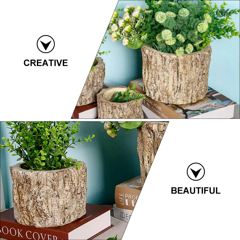 Artificial Tree Stump Planter Cement Flowerpot Indoor Plant Container Yellow Decorative Retro Style Succulent Bowl Creative
Artificial Tree Stump Planter Cement Flowerpot Indoor Plant Container Yellow Decorative Retro Style Succulent Bowl Creative