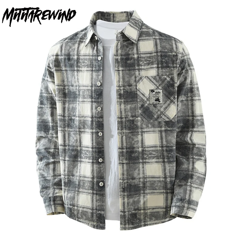 Korean Fashion Long Sleeve Plaid Shirts for Man Spring New in Shirts Lapel Pocket Pure Cotton Top Youth Casual Shirts Jacket Man
Korean Fashion Long Sleeve Plaid Shirts for Man Spring New in Shirts Lapel Pocket Pure Cotton Top Youth Casual Shirts Jacket Man