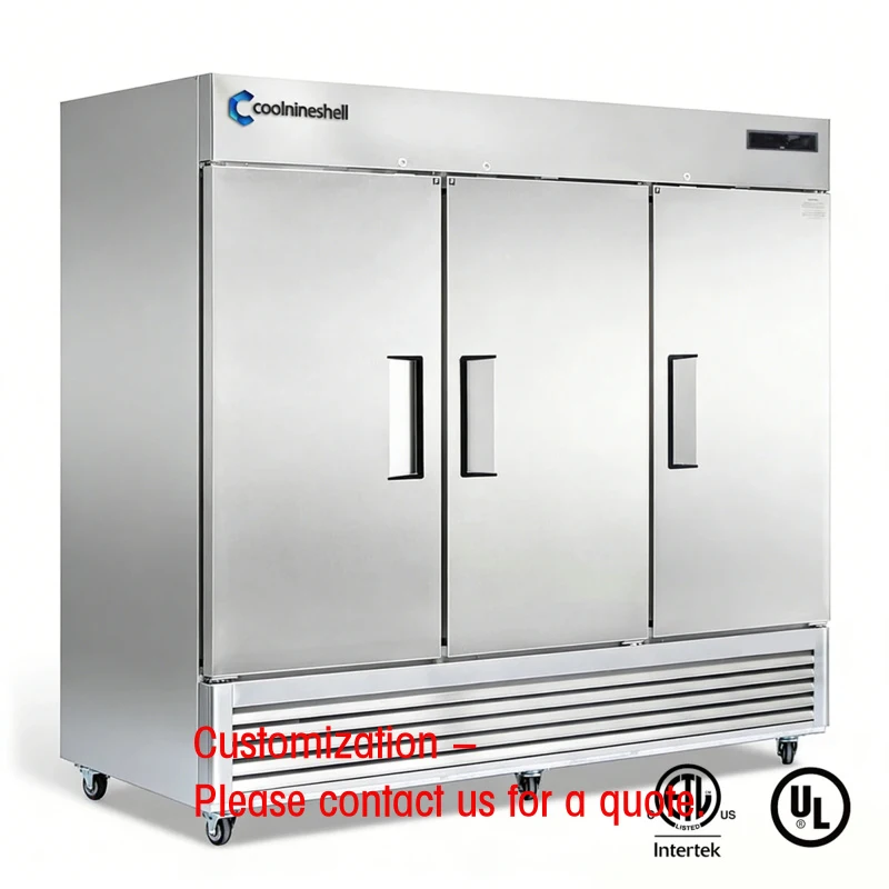 custom.82 Width Commercial Refrigerator 3 Solid 50 Cu.ft Stainless Steel Reach-in Upright Fridge LED Lighting Fan
custom.82 Width Commercial Refrigerator 3 Solid 50 Cu.ft Stainless Steel Reach-in Upright Fridge LED Lighting Fan