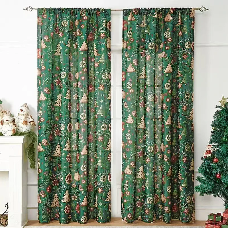 1 шт., Рождественская зеленая елка, звездный узор, занавеска, праздничный декор окна для праздника, гостиной, столовой
1 шт., Рождественская зеленая елка, звездный узор, занавеска, праздничный декор окна для праздника, гостиной, столовой