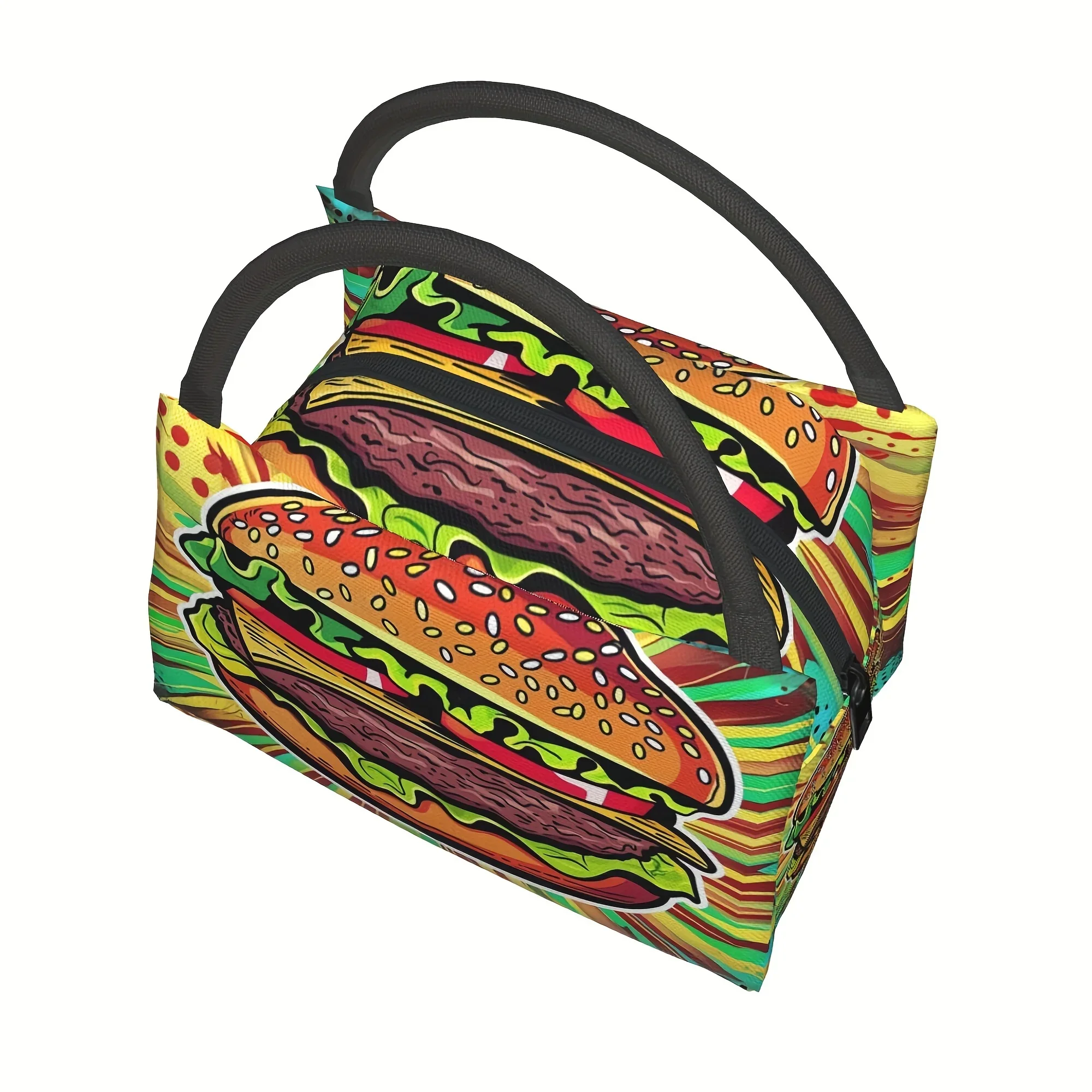 1pc Burger Pattern, Portable Reusable Cooler Bag, Insulated Lunch Bag, Essential for Camping Picnic Beach
1pc Burger Pattern, Portable Reusable Cooler Bag, Insulated Lunch Bag, Essential for Camping Picnic Beach