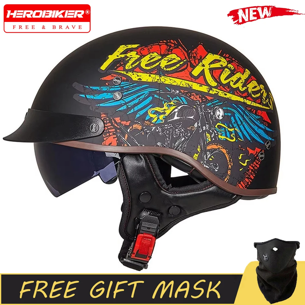 Motorbike Half Helmet Summer Women Retro Moto Helmet Outdoor Motocross Riding Half Helmet Anti Fall Equipment DOT Certification
Motorbike Half Helmet Summer Women Retro Moto Helmet Outdoor Motocross Riding Half Helmet Anti Fall Equipment DOT Certification