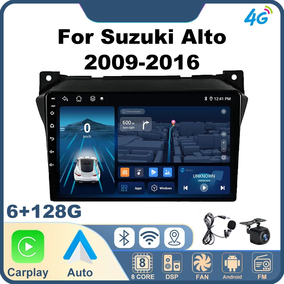 Автомобильный радиоприемник-мультимедийный плеер для Suzuki Alto 2009-2016 CarPlay навигация GPS 4G NET WIFI GPS BT авторадио автомобильная мультимедиа
Автомобильный радиоприемник-мультимедийный плеер для Suzuki Alto 2009-2016 CarPlay навигация GPS 4G NET WIFI GPS BT авторадио автомобильная мультимедиа