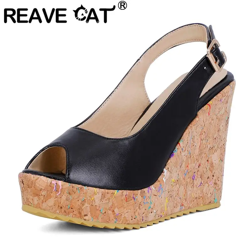 REAVE CAT 2025 Sweet Female Sandals Peep Toe Wedges 12cm Platform Back Strap Plus Size 41 42 43 Mixed Color Dating Women Shoes
REAVE CAT 2025 Sweet Female Sandals Peep Toe Wedges 12cm Platform Back Strap Plus Size 41 42 43 Mixed Color Dating Women Shoes