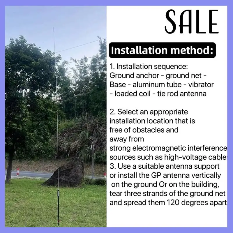 3.5-50Mhz 80M-6M 10 Band 100W Shortwave GP Antenna Outdoor Shortwave Antenna For Shortwave Radio CNIM Hot
3.5-50Mhz 80M-6M 10 Band 100W Shortwave GP Antenna Outdoor Shortwave Antenna For Shortwave Radio CNIM Hot