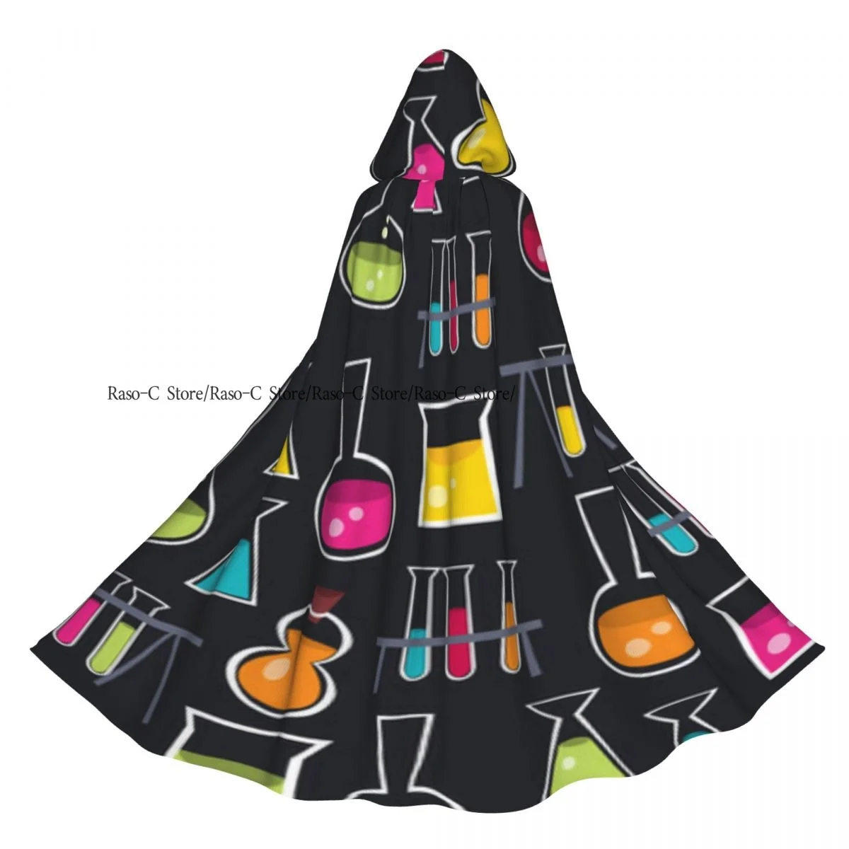 Adult Cloak Cape Hooded Colorful Glass Beakers Lab Medieval Costume Witch Wicca Vampire Elf Purim Carnival Party
Adult Cloak Cape Hooded Colorful Glass Beakers Lab Medieval Costume Witch Wicca Vampire Elf Purim Carnival Party