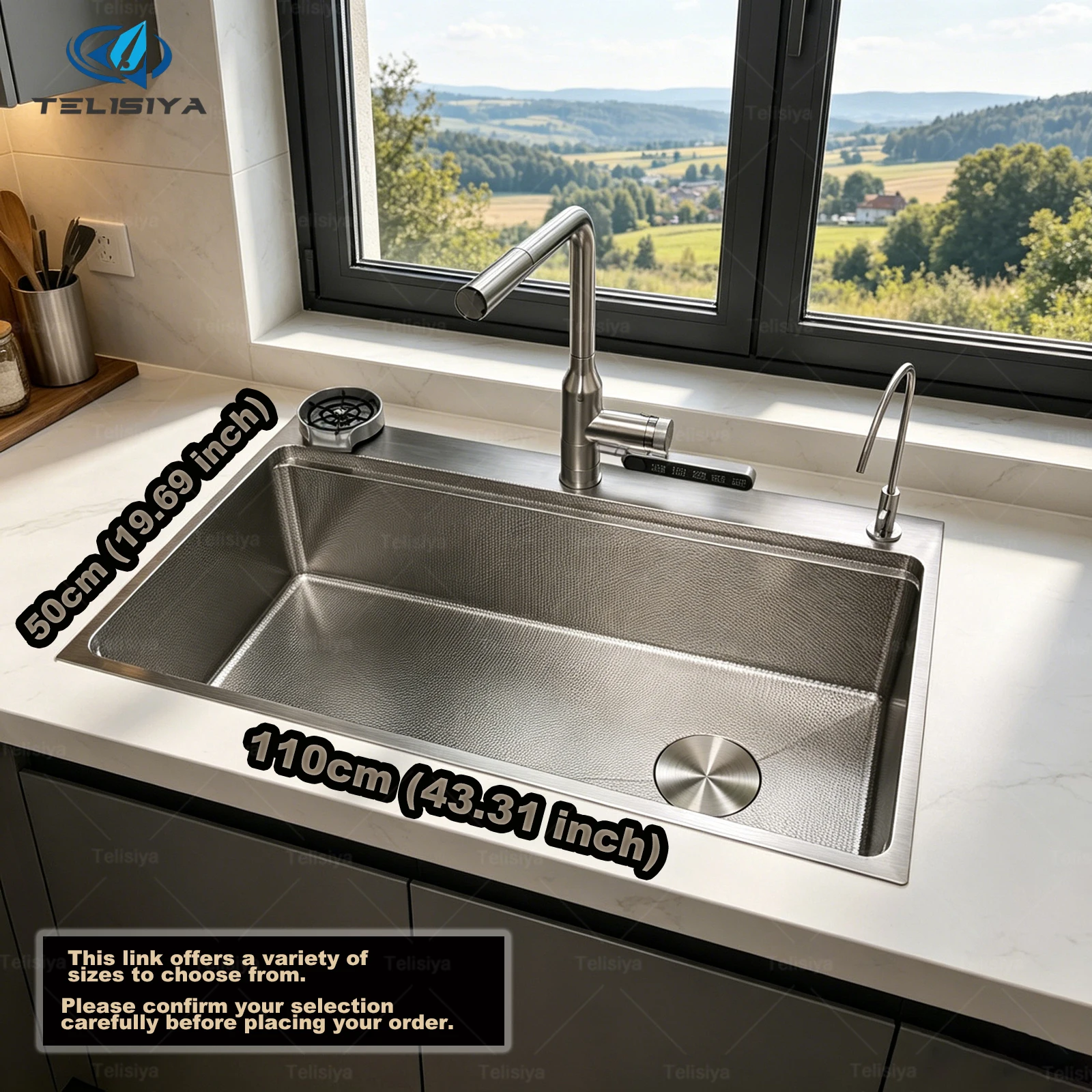 304 Stainless Steels Kitchen Sink Silver Washing Basin Large Single Slot Multifunctional Dishwashing Bowl Undercounter slot
304 Stainless Steels Kitchen Sink Silver Washing Basin Large Single Slot Multifunctional Dishwashing Bowl Undercounter slot